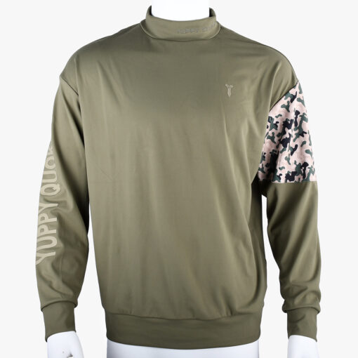 STRETCH PREMIUM CAMO MOCK NECK